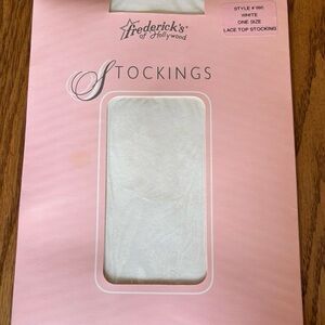 Fredericks of Hollywood lace top Thigh-Hi Stockings vintage one size